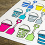 Cornish Patterned Buckets And Spades, thumbnail 2 of 2