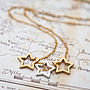Gold Triple Stars Necklace, thumbnail 1 of 3