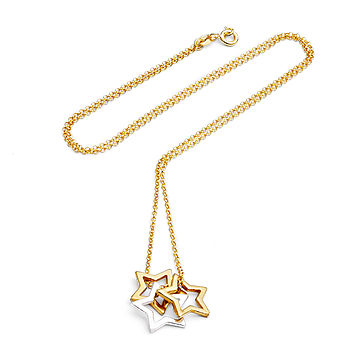 Gold Triple Stars Necklace, 2 of 3