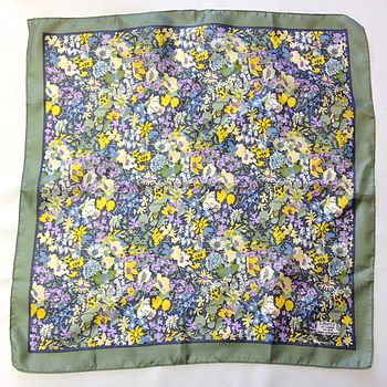 Vintage Liberty Of London Green Floral Scarf By Iamia ...