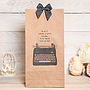Personalised Typewriter Gift Bag, thumbnail 2 of 9