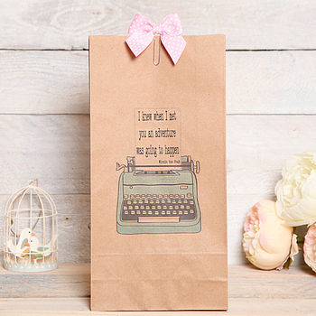 Personalised Typewriter Gift Bag, 4 of 9