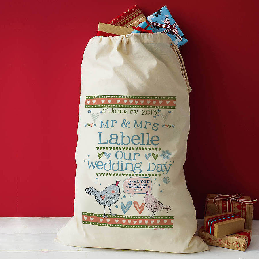 Personalised Wedding Gift Sack By Alice Palace ...