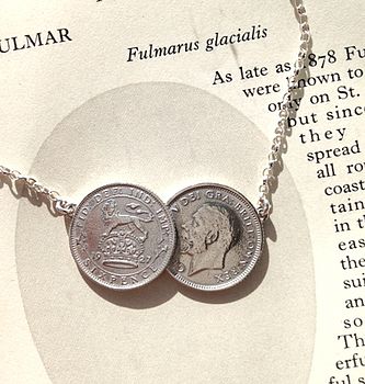 Double Sixpence Coin Necklace, 2 of 5