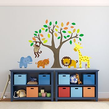 Jungle Animals And Tree Wall Stickers, 4 of 4
