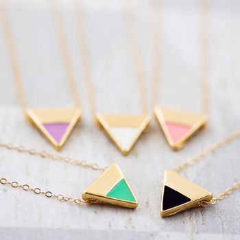 Enamel Triangle Necklace, 4 of 5