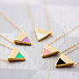 Enamel Triangle Necklace, thumbnail 1 of 5