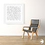 Personalised Word Search Silkscreen Print In 24ct Gold, thumbnail 1 of 8