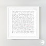 Personalised Word Search Silkscreen Print In 24ct Gold, thumbnail 7 of 8