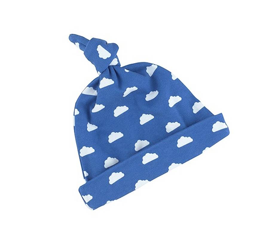 Ink Blue And White Cloud Hat By Bob & Blossom