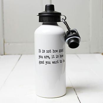 personalised inspirational quote water bottle by snapdragon