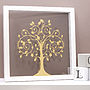 Personalised Papercut Family Tree Wall Art, thumbnail 1 of 5