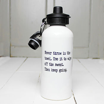 personalised inspirational quote water bottle by snapdragon ...