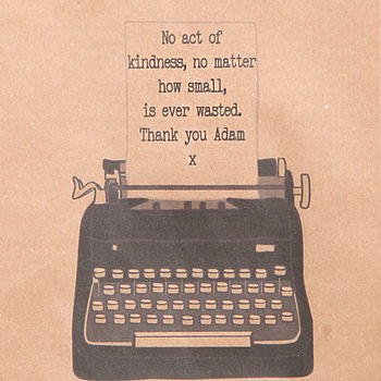 Personalised Typewriter Gift Bag, 7 of 9