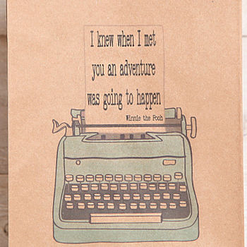 Personalised Typewriter Gift Bag, 8 of 9