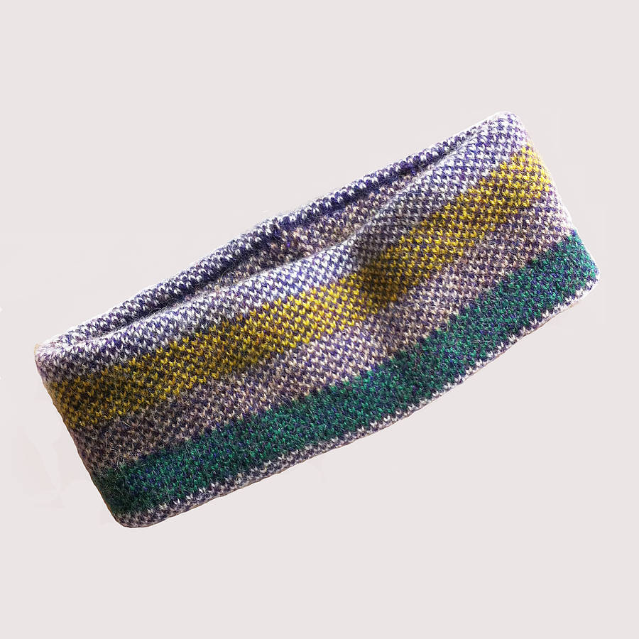 lambswool and mohair striped headband by izzie kemp