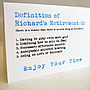 Personalised Definition Of Retirement Card, thumbnail 5 of 12