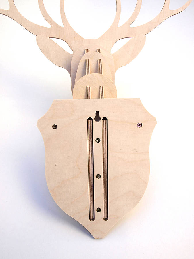 Wooden Deer Head Wall Trophy By Clive Roddy Notonthehighstreet Com