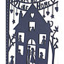 Family House Print Or Papercut In Mount, thumbnail 2 of 5