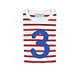 Red + White Breton Striped Number/Age T Shirt, thumbnail 6 of 8