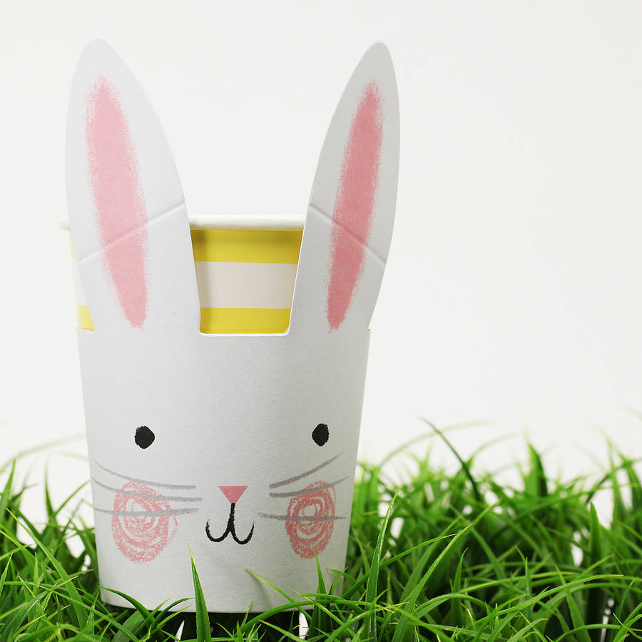 easter rabbit paper cups by postbox party | notonthehighstreet.com