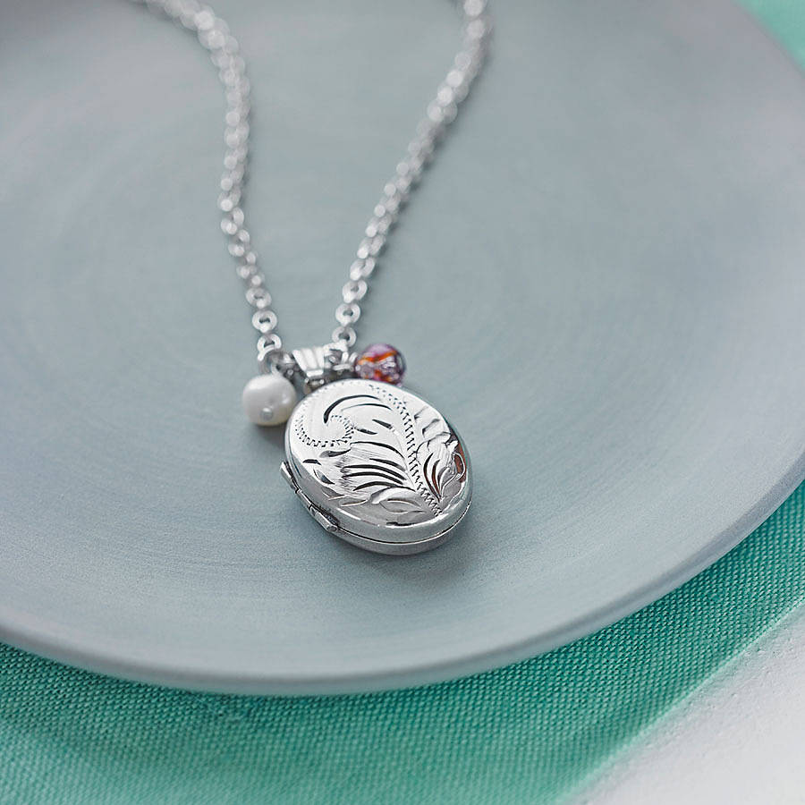 Vintage Silver Locket Necklace By Lime Tree Design | notonthehighstreet.com