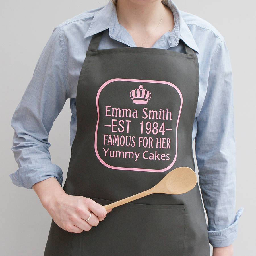 Personalised Queen Of The Kitchen Apron, 1 of 5