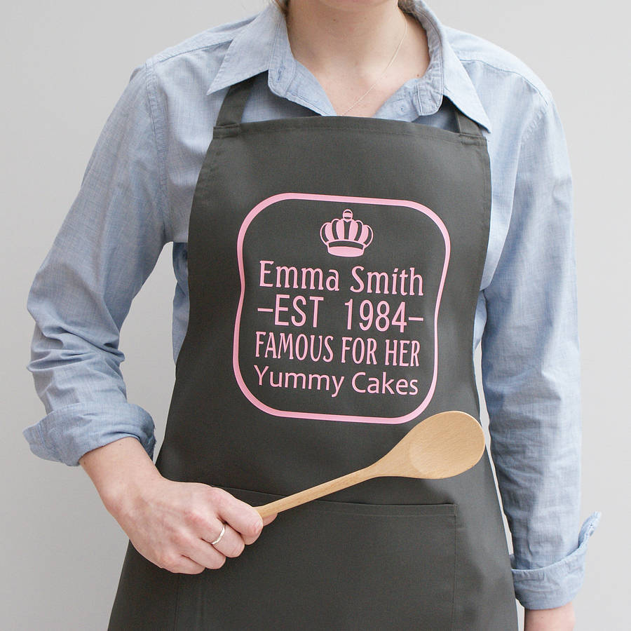 Download personalised queen of the kitchen apron by sparks and ...