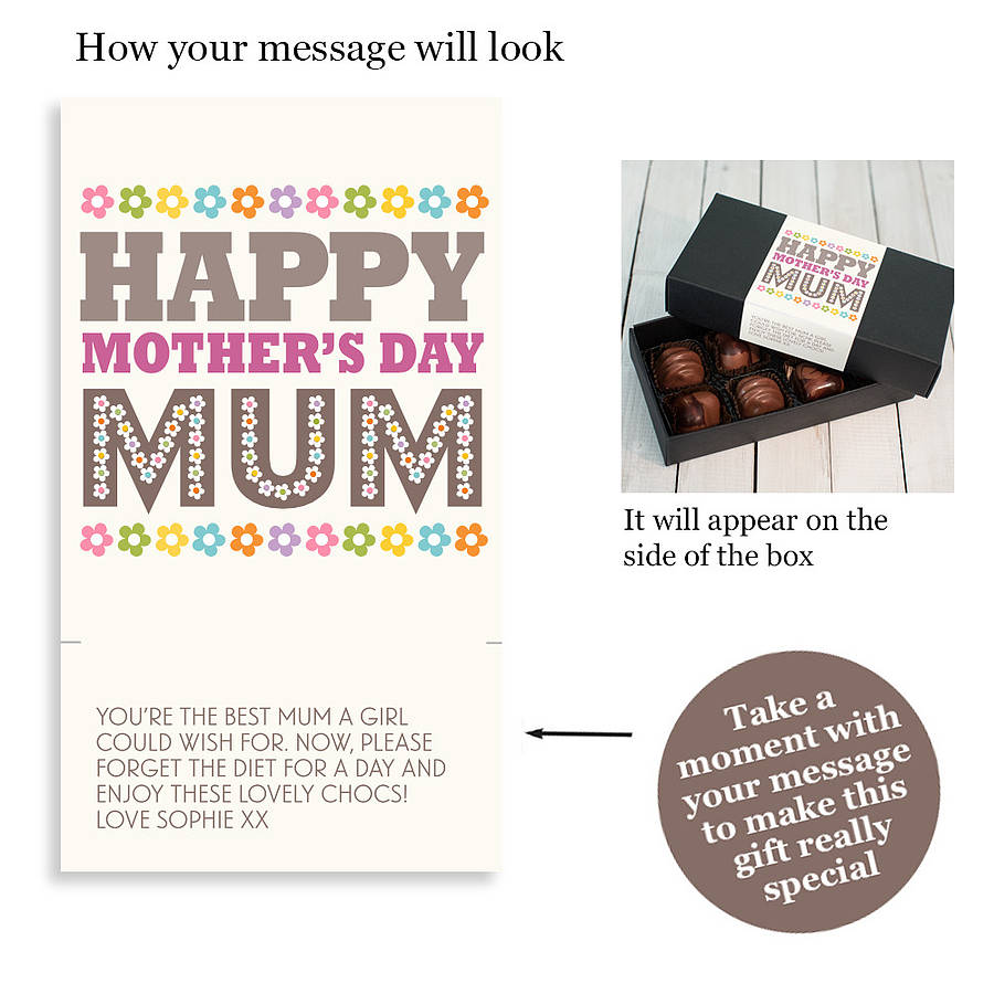Personalised Mother's Day Chocolates By Quirky Chocolate