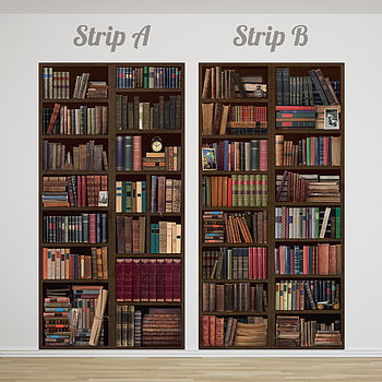 Bookcase Self Adhesive Wall Mural, 3 of 4