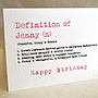 Personalised Definition Birthday Card, thumbnail 8 of 12