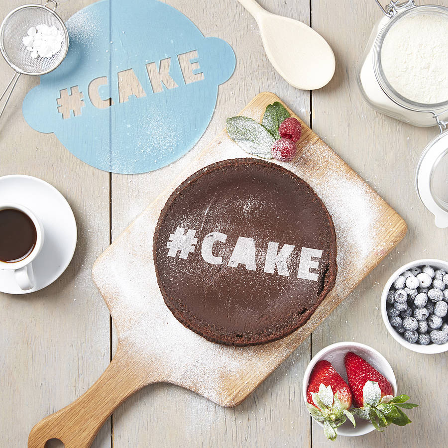 Personalised Hashtag Cake Stencil By Sophia Victoria Joy