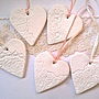 Vintage Lace Impressed Porcelain Heart, thumbnail 8 of 12