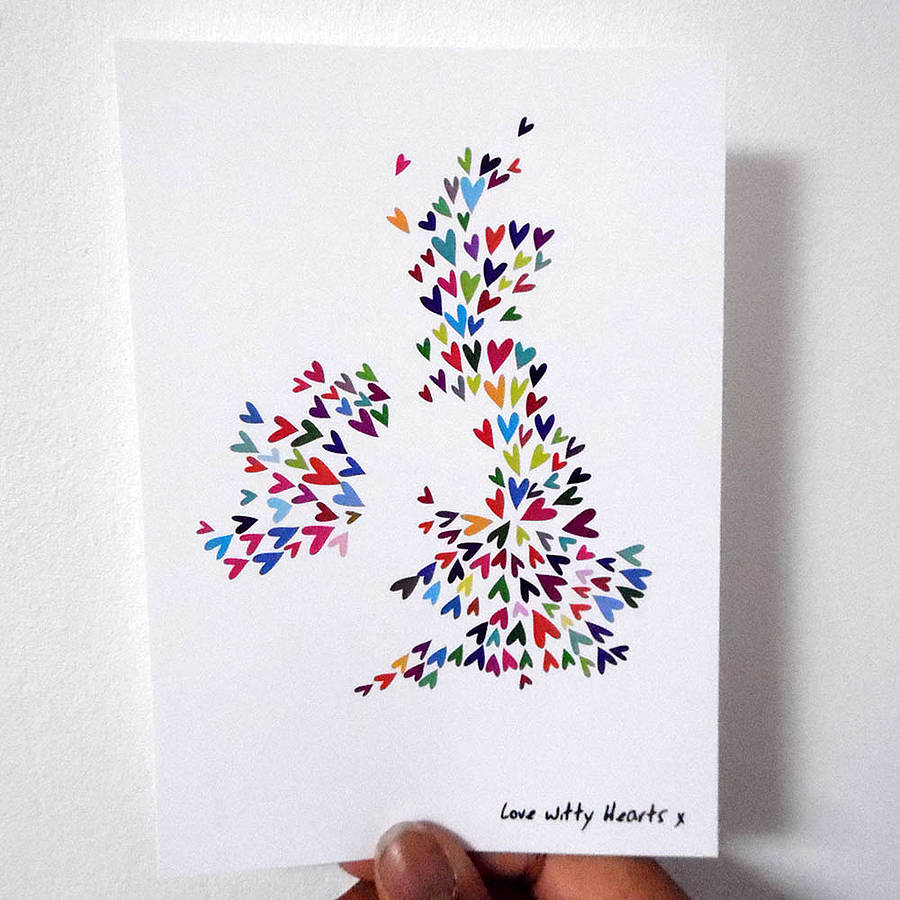 Uk Postcard Pack By Witty Hearts