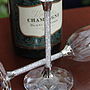 Pair Of Champagne Flutes With Swarovski Crystals, thumbnail 2 of 3