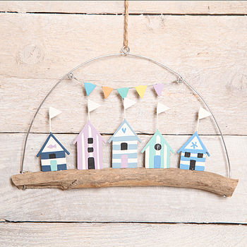 Beach Huts On A Branch Hanging Decoration, 2 of 4