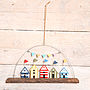 Beach Huts On A Branch Hanging Decoration, thumbnail 3 of 4