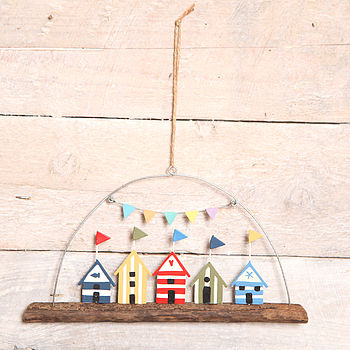 Beach Huts On A Branch Hanging Decoration, 3 of 4