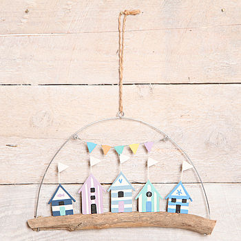 Beach Huts On A Branch Hanging Decoration, 4 of 4