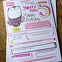 Personalised Girl's 5th Birthday Card, thumbnail 2 of 2
