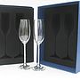 Pair Of Champagne Flutes With Swarovski Crystals, thumbnail 3 of 3