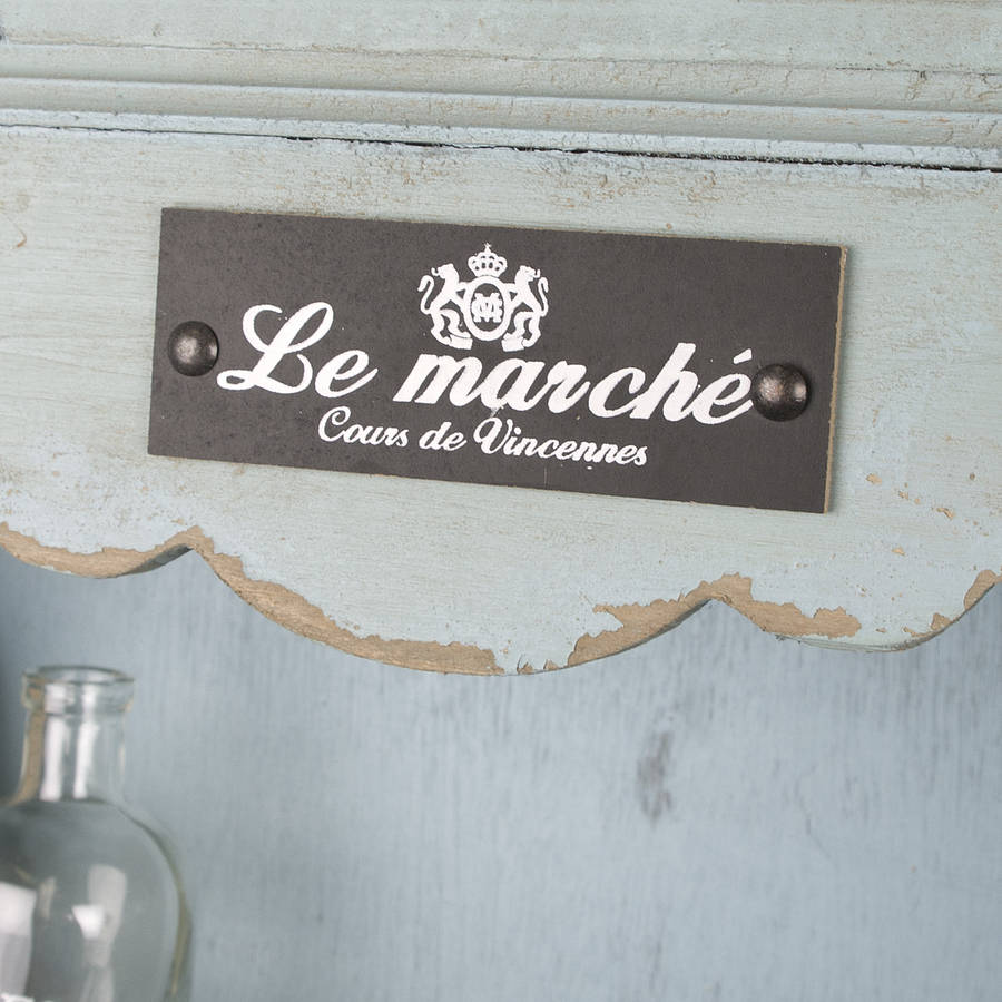 vintage blue french wall cupboard by dibor