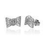Silver Ethical Filigree Bow Stud Earrings, thumbnail 1 of 3
