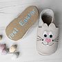 Personalised First Easter Bunny Baby Shoes, thumbnail 1 of 12