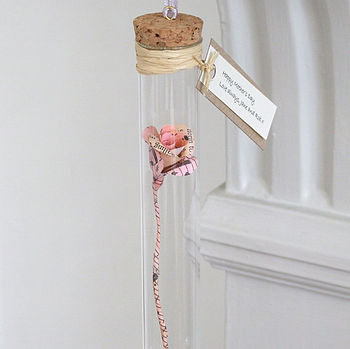 Handmade Paper Rose In A Glass Vial, 11 of 12