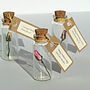 Tiny Personalised Rosebud In A Bottle, thumbnail 1 of 12