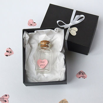 Tiny Personalised Heart Message In A Bottle, 3 of 7