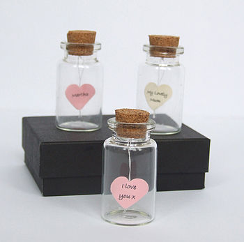 Tiny Personalised Heart Message In A Bottle, 5 of 7