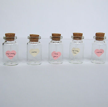 Tiny Personalised Heart Message In A Bottle, 4 of 7