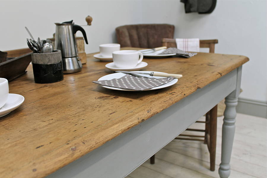 Antique Painted Farmhouse Kitchen Table By Distressed but not Forsaken